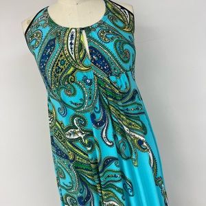 Colorful Paisley Dress L